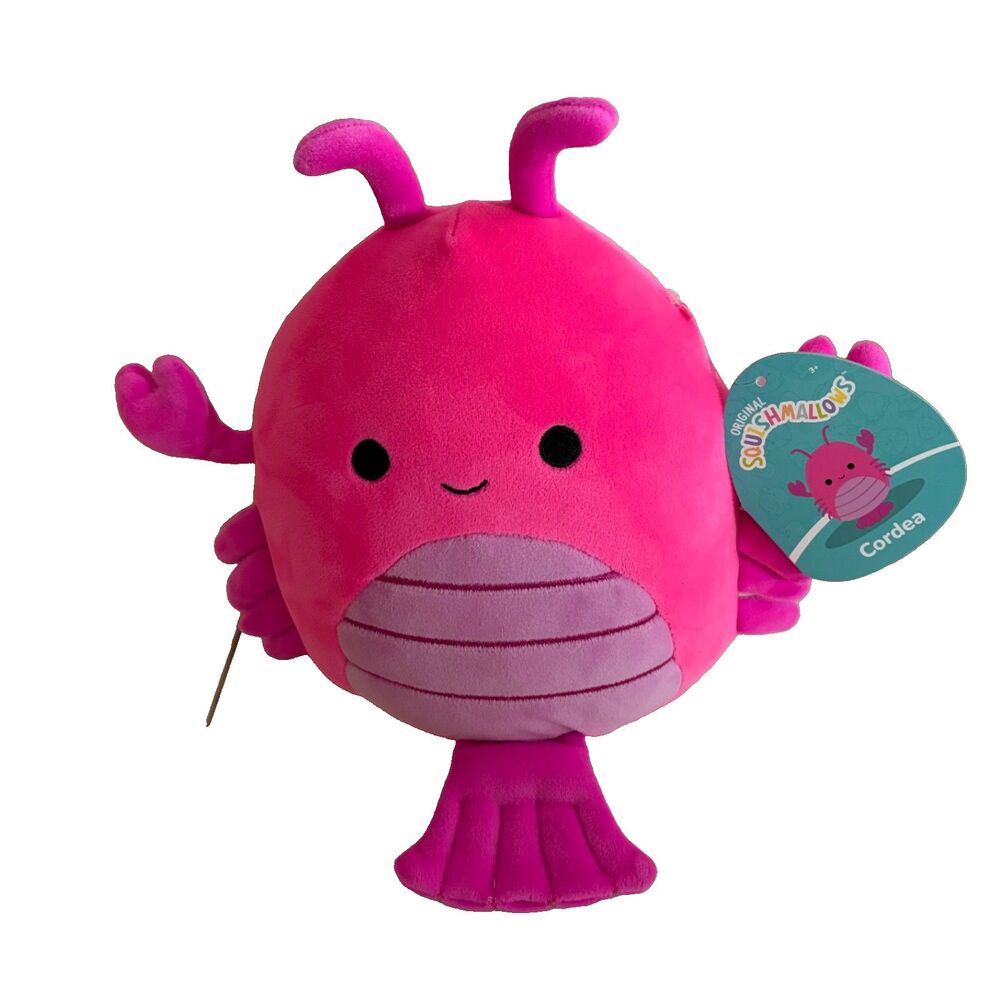 Squishmallow Cordea the Lobster Plush Stuffed Animal Bright Pink 8" NWT